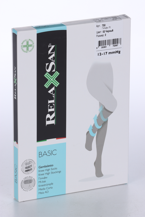 Гольфы RELAXSAN Basic профилактика 70 ден 750 черный р 2, пара