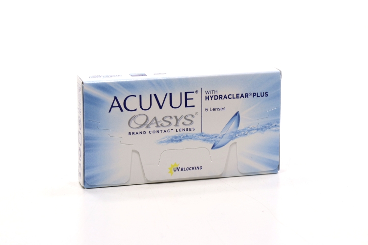 Линзы ACUVUE Oasys with hydraclear plus контактные двухнедельные R 8.4 (диоптрия -5,25), 6 шт