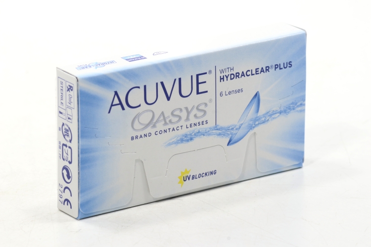 Линзы ACUVUE Oasys with hydraclear plus контактные двухнедельные R 8.4 (диоптрия -5,75), 6 шт