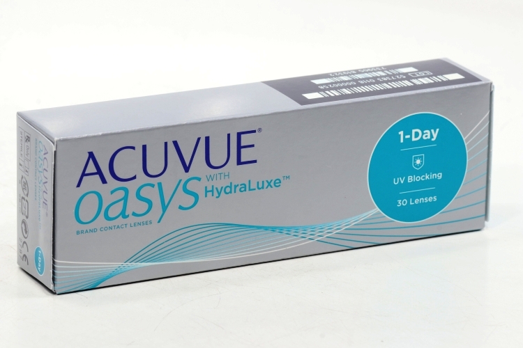 Линзы ACUVUE Oasys 1-Day контактные with hydraluxe R 9,0 (диоптрия -3,25), 30 шт