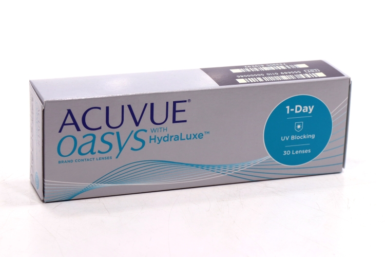 Линзы ACUVUE Oasys 1-Day контактные with hydraluxe R 9,0 (диоптрия -4,0), 30 шт