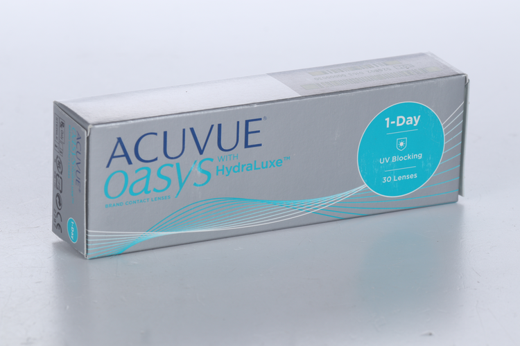 Линзы ACUVUE Oasys 1-Day контактные with hydraluxe R 9,0 (диоптрия -5,0), 30 шт