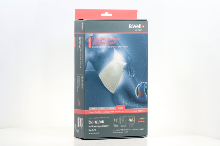 Бандаж B.Well на брюшную стенку W-421 белый р XXL