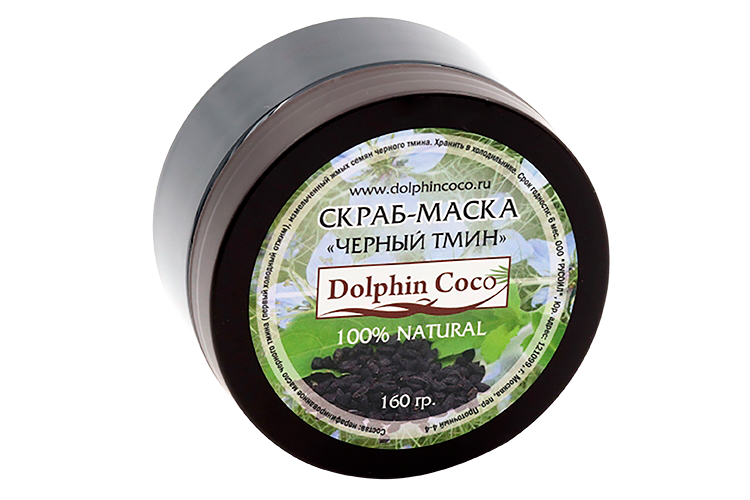 Скраб-маска DolphinCoco черный тмин, 160 г