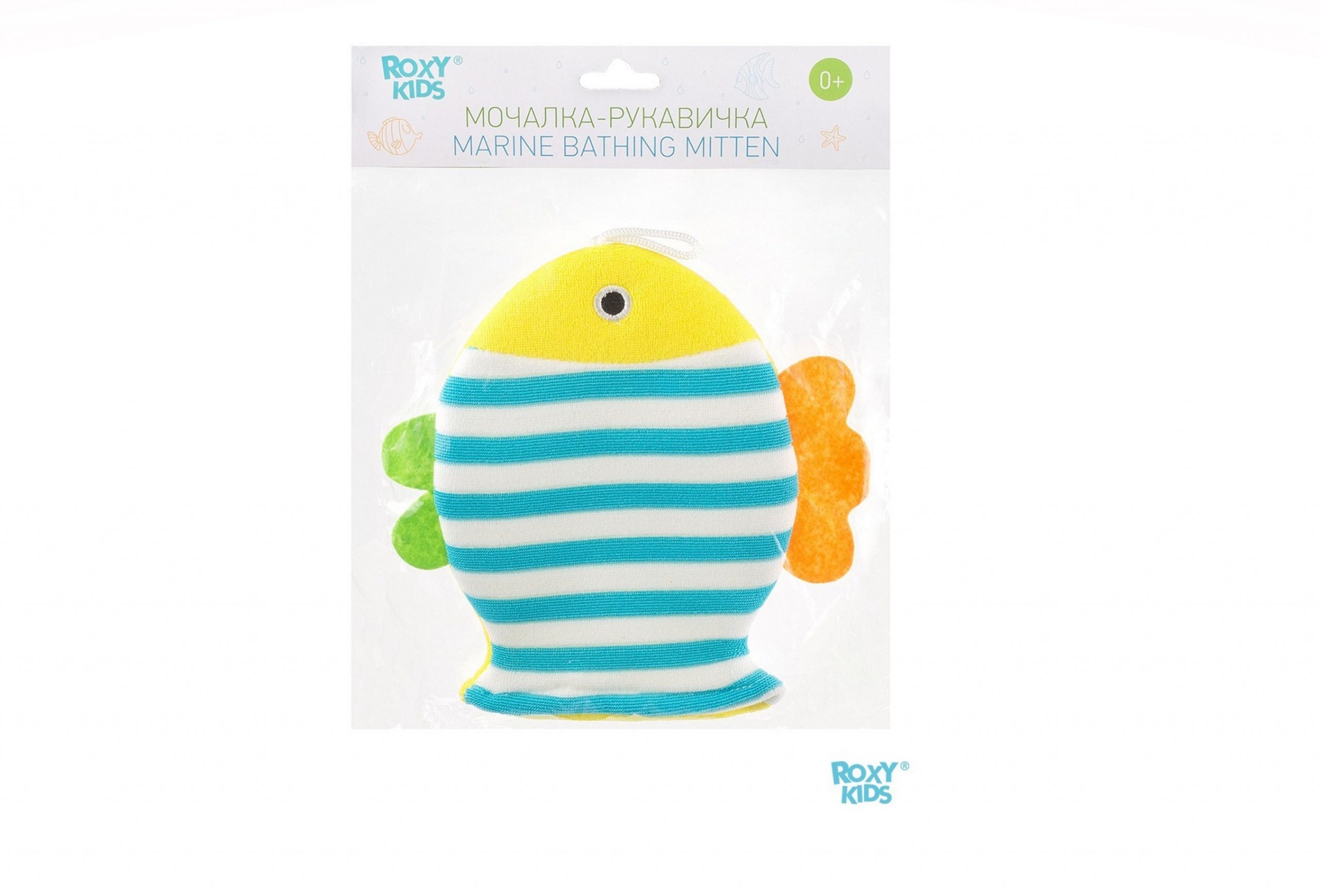 Мочалка-рукавичка Roxy-Kids Marine Mitten д/купания малышей (с 0 мес)