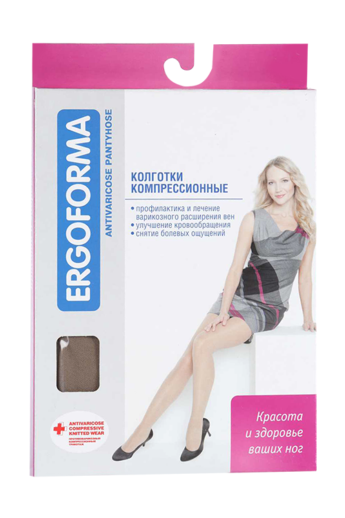 Колготки Ergoforma антиварикозн 2 класс компрессии 23-32 мм рт ст р 5, бронза (121)