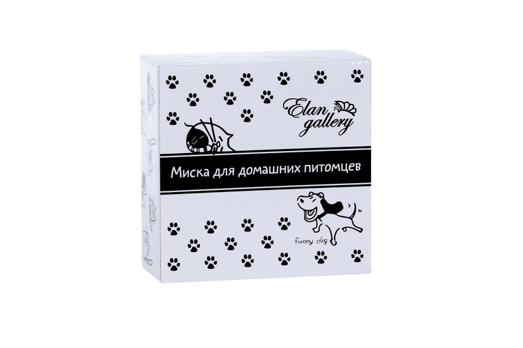 Миска Elan Gallery д/домашних питомцев 13,5х13,5х5 см жизнь собак 400 мл