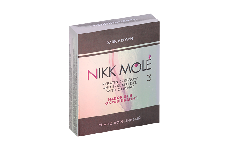 Набор Nikk Mole краска+окислитель д/бровей в саше темно-коричневая