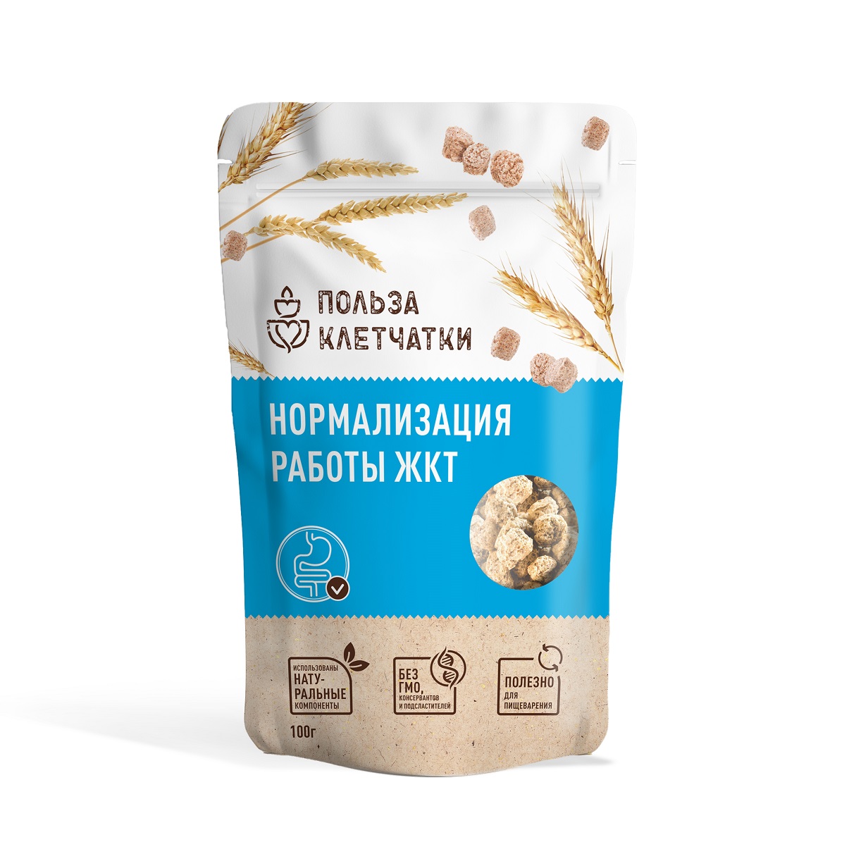 Отруби Польза клетчатки Нормализация работы ЖКТ, 100 г