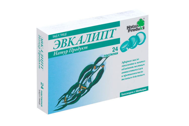 Эвкалипт, 24 шт, пастилки