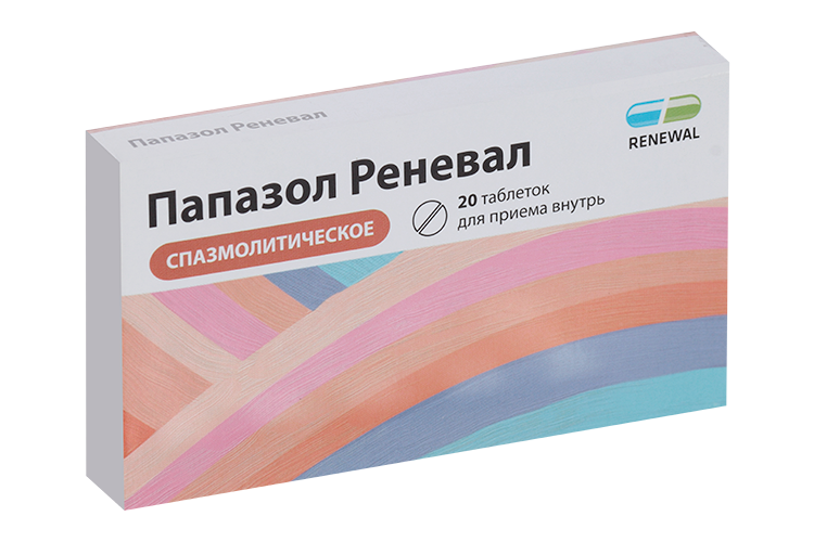 Папазол Реневал 30 мг+30 мг, 20 шт, таблетки