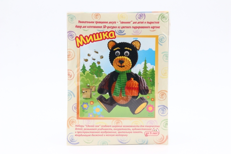 Набор Смышлёный д/изготовления 3D фигурки мишка