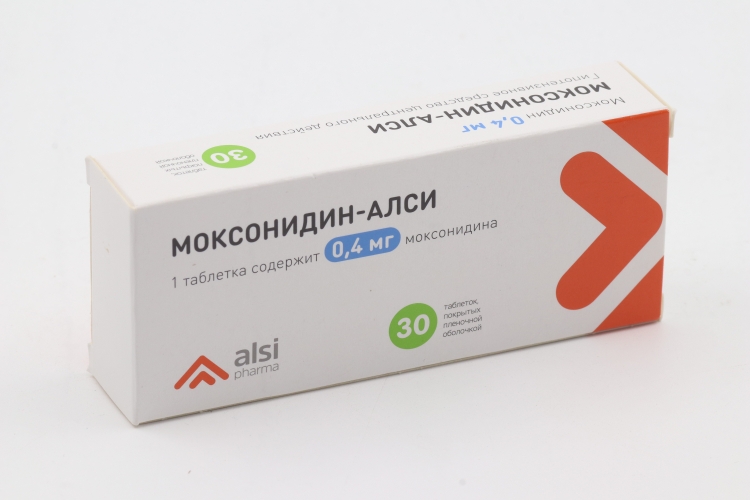 Моксонидин-АЛСИ 0.4 мг, 30 шт, таблетки покрытые пленочной оболочкой