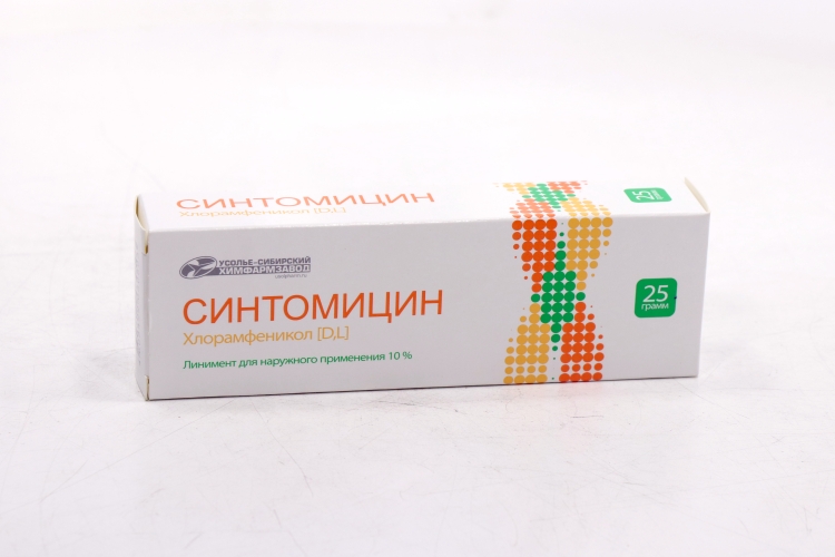 Синтомицин 10%, 25 г, линимент для наружного применения
