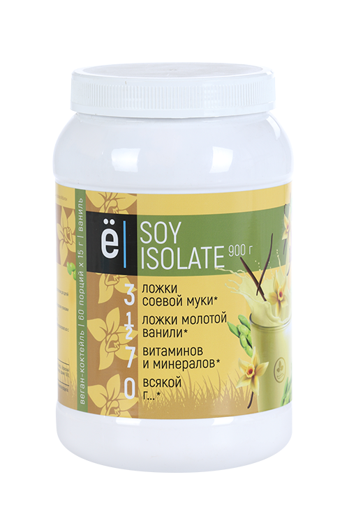 Коктейль Ёбатон веган soy isolate со вкусом ванили, 900 г