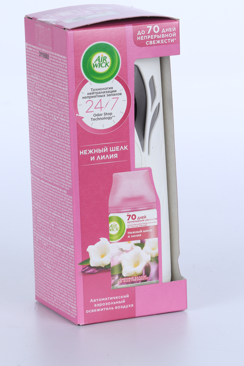 Освежитель воздуха Air Wick FRESHMATIC автомат+баллон нежность шелка/лилии 250 мл
