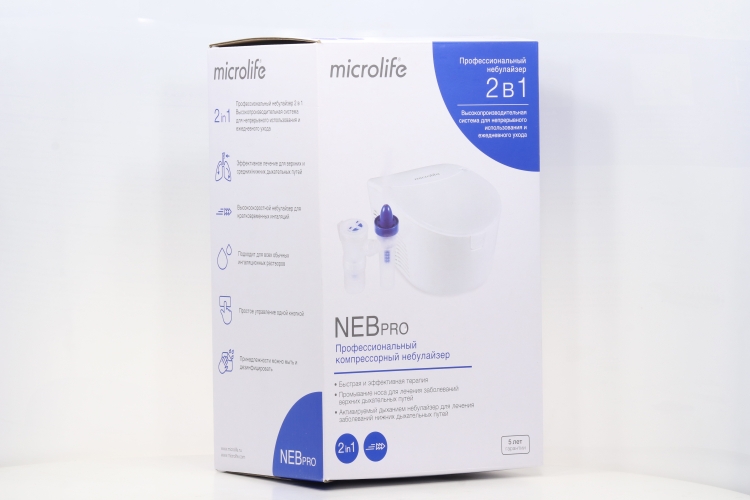 Ингалятор небулайзер Микролайф Neb-Pro 2в1 компресс профессиональный