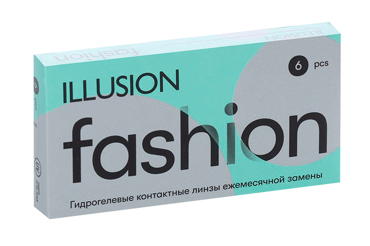 Линзы ILLUSION fashion контактные мягкие (диоптрия -10,0), 6 шт