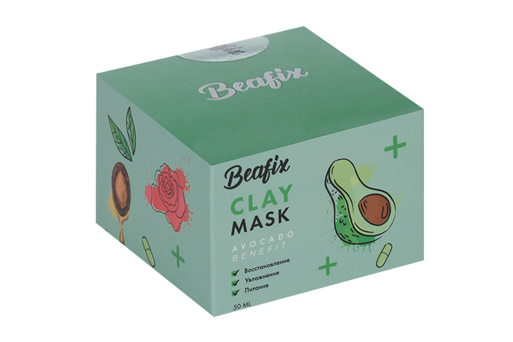 Маска Beafix Avocado Benefit глиняная д/лица, 50 мл
