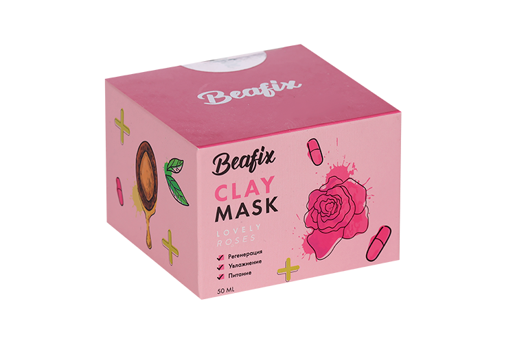Маска Beafix Lovely Roses глиняная д/лица, 50 мл