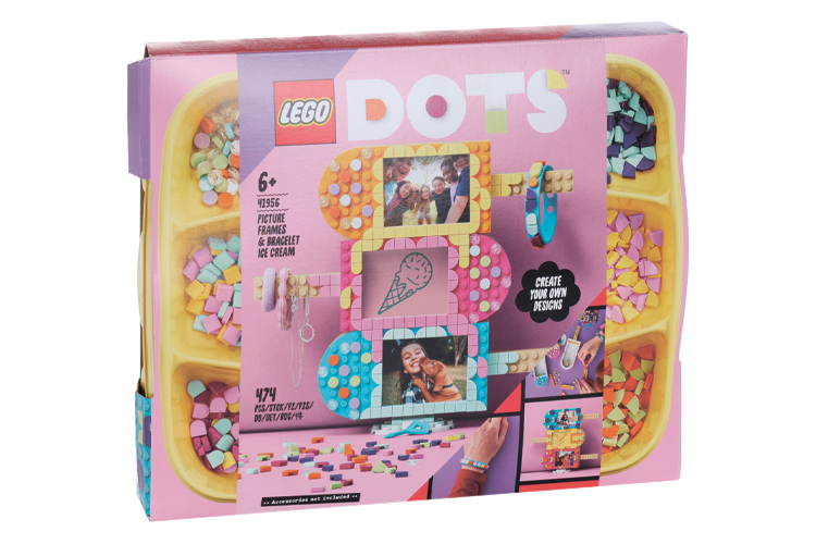 Конструктор LEGO DOTs браслет и бирка д/сумки карамельная киса