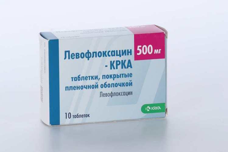 Левофлоксацин-КРКА 500 мг, 10 шт, таблетки покрытые пленочной оболочкой
