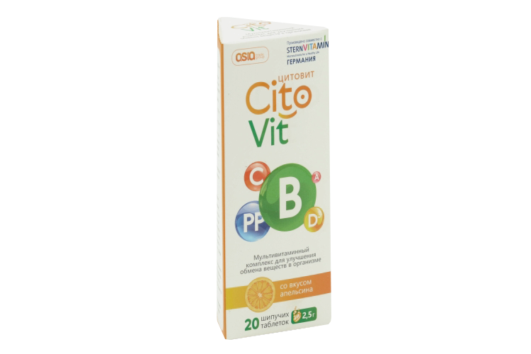 Цитовит, 2,5 г, 20 шт, таблетки шипучие