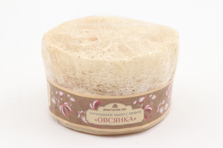 Мыло Монастырский сбор натуральное с люфой Овсянка, 140 г