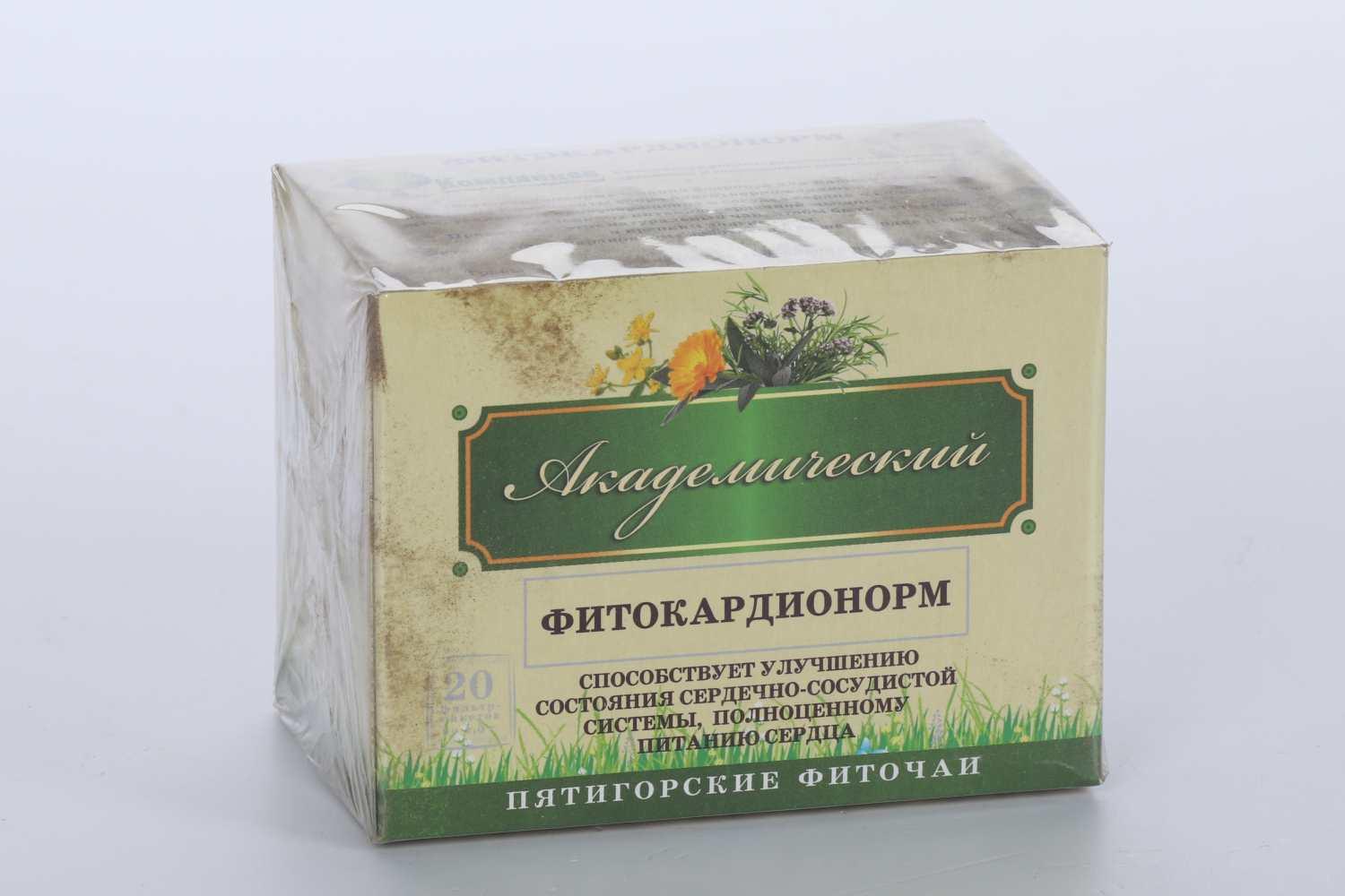 Чай Пятигорские фиточаи Фитокардионорм травяной, 1,5 г, 20 шт, фильтр-пакет