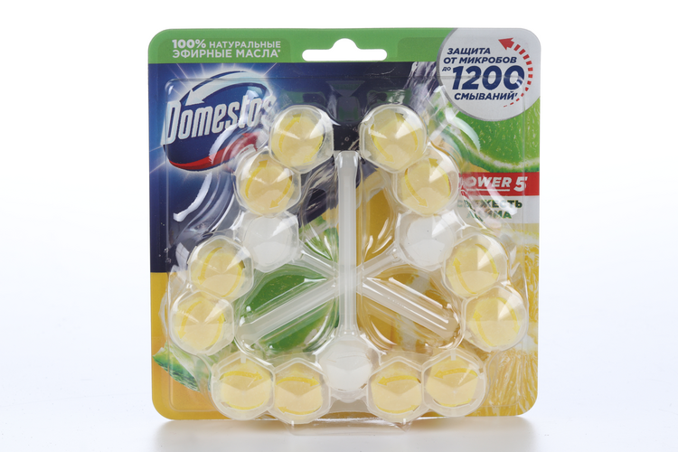 Блок туалет Domestos Свежесть лайма 55 г, 3 шт
