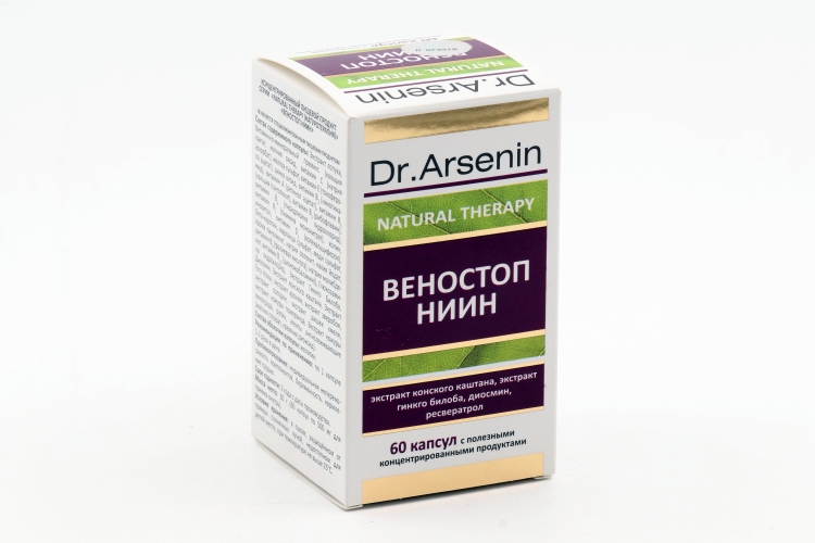 Веностоп Ниин Dr Arsenin концентрированный пищевой продукт, 500 мг, 60 шт, капсулы