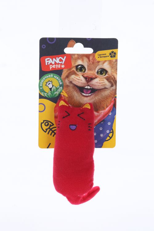 Игрушка д/животных FANCY PETS котик 14 см красная