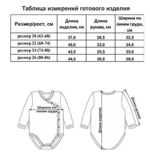 Боди Lucky Child с запахом 62-68 см р 20 белая