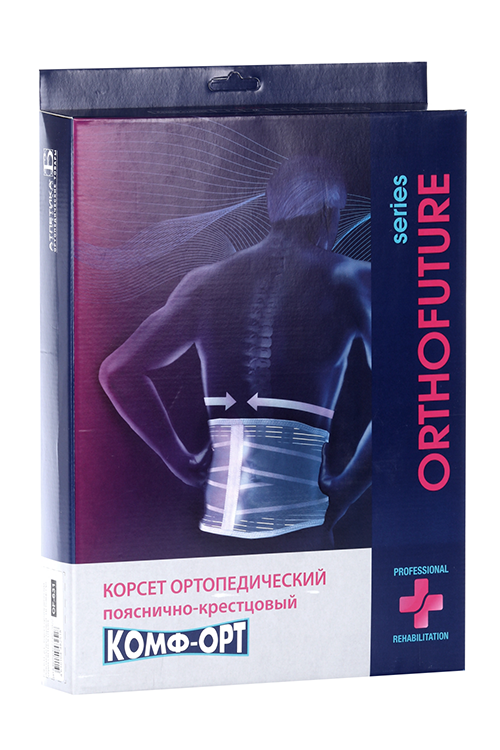 Корсет Комф-Орт OF-631 поясн-крестц 4 ребра жестк/2 ленты-стяжки/с кармашка д/пальцев L, 23 см