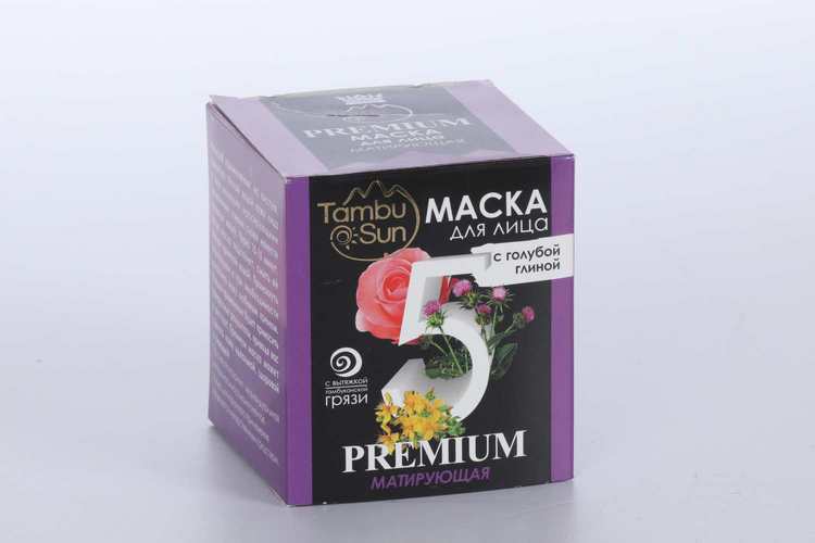 Маска Бизорюк д/лица с голубой глиной PREMIUM №5 Матирующая TambuSun 150 мл