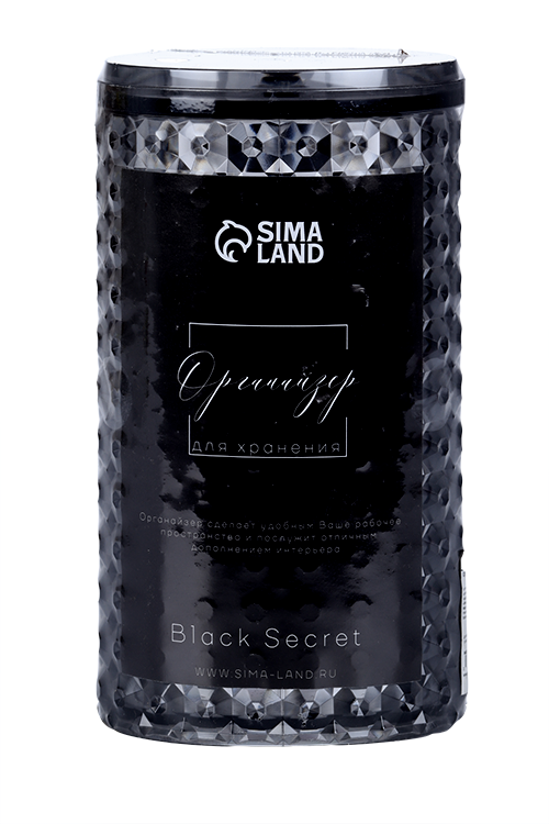 Органайзер Queen fair д/хранения ватных дисков Black Secret 10х7,5х18 см цвет чёрный
