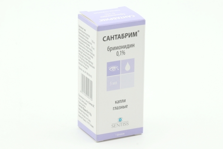 Сантабрим 0.1%, 5 мл, капли глазные