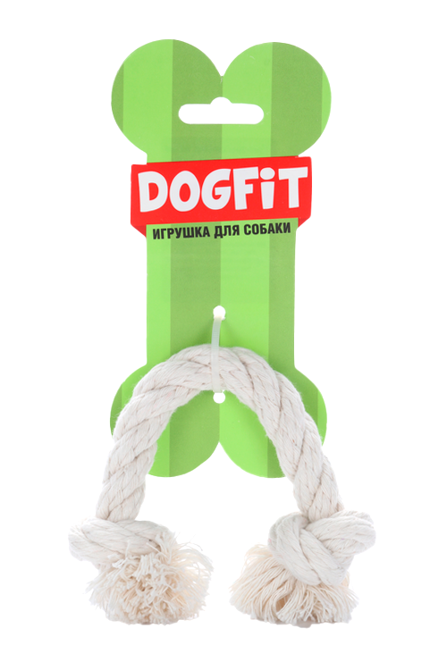 Грейфер DOGFIT д/собак из х/б каната прямой 2 узла 21 см