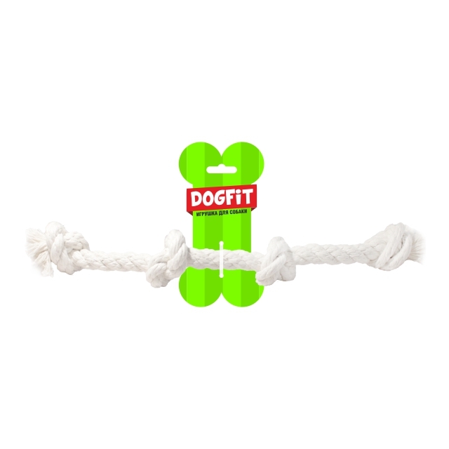 Грейфер DOGFIT д/собак из х/б каната прямой 4 узла 36 см