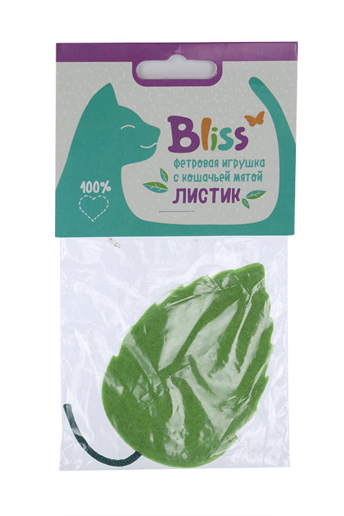 Игрушка Bliss с кошачьей мятой листик