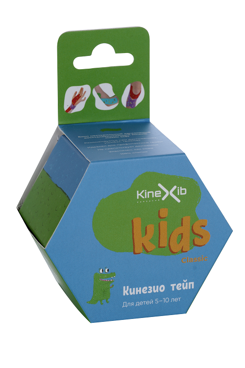 Бинт эласт Кинезио-тейп д/детей 5-10 лет крокодил синий 4 см х 4 м