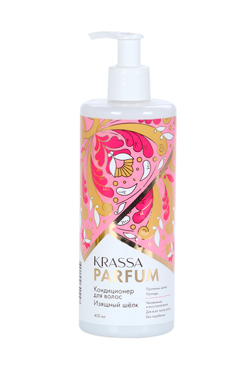 Кондиционер Krassa Parfum Изящный шелк д/волос, 400 мл