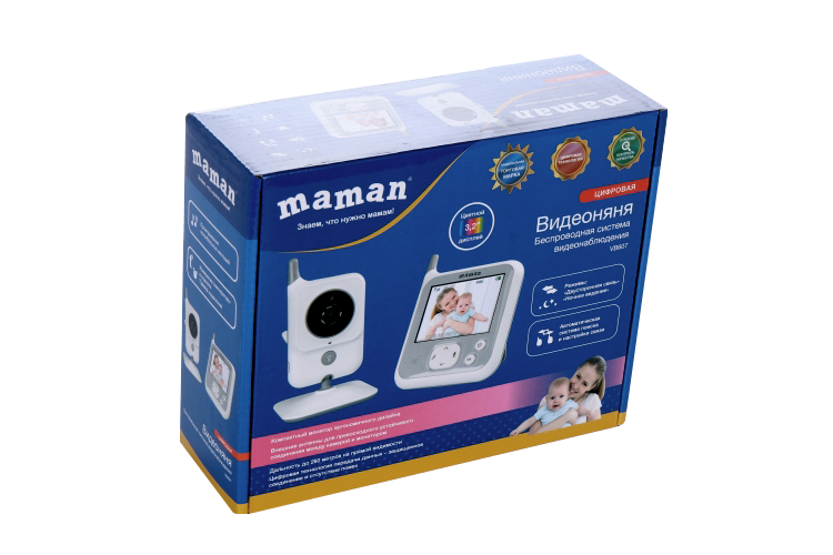 Видеоняня Maman VB607 многофункциональная беспроводная с дальностью 260 м
