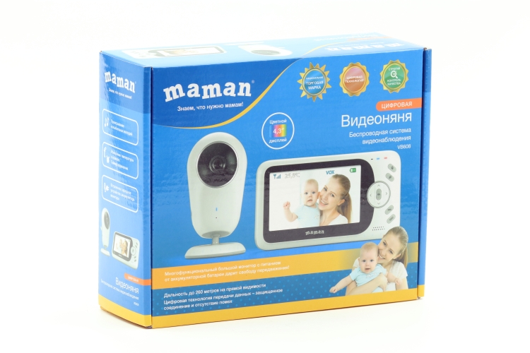 Видеоняня Maman VB608 многофункциональная беспроводная с дальностью 260 м