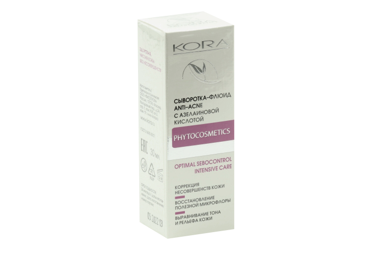 Сыворотка-флюид Кора Anti-acne с азелаиновой кислотой, 30 мл