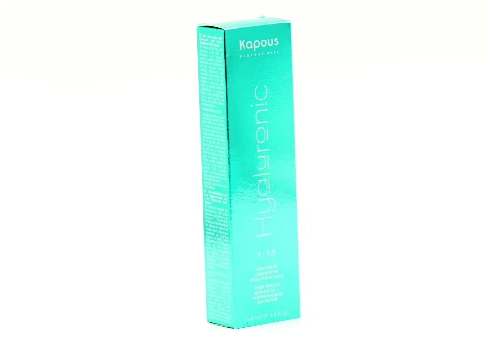 Крем-краска Kapous Professional Hyaluronic Acid с гиалурон кисл 6.1 тем блонд пепел 100 мл