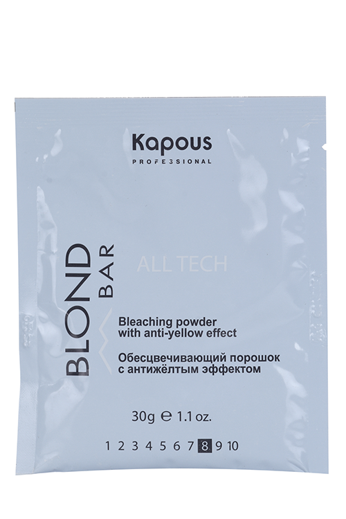 Обесцвечивающий порошок Kapous Professional All Tech с антижелтым эффектом, 30 г
