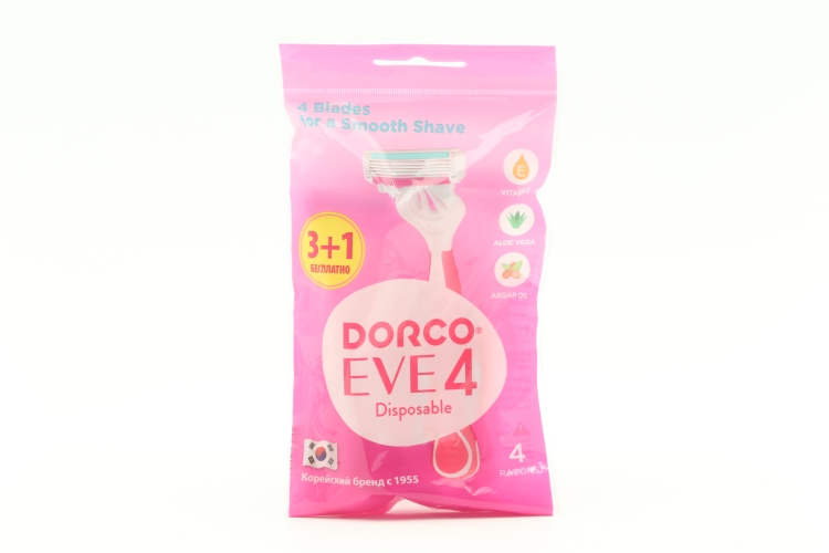 Набор бритв одноразовых DORCO Eve-4 Disposable 4-лезвийные 4 шт