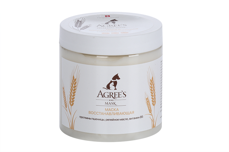 Маска д/шерсти Agrees for pets HEALING MASK с экстрактом пшеницы 500 мл