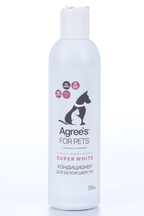 Кондиционер Agrees for pets SUPER WHITE д/белой шерсти с экстрактами трав 250 мл